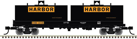 Atlas Model Railroad 50005722 N Scale Cushion Coil Car with Round Hoods - Ready to Run - Master(R) -- Indiana Harbor Belt 1208 (black, orange)