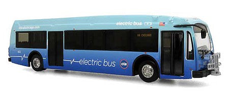 Iconic Replicas 870336 HO Scale Proterra ZX-5 Bus - Assembled -- Chicago Transit Authority CTA