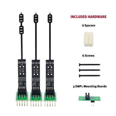 Digitrax SNABC N Scale SNABC Turnout Signaling Kit -- Includes 1 Dual-Head and 2 Single-Head Signals, 3 SMP1 Mounting Brackets