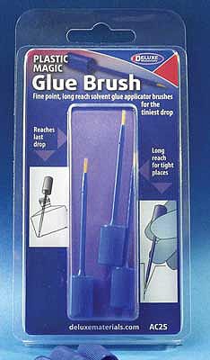 Deluxe Materials AC25 All Scale Plastic Magic Solvent Brush 3-Pack
