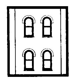 Design Preservation Models 30108 HO Scale Modular Building System(TM) -- Two-Story Wall Sections w/4 Arched Windows - Kit