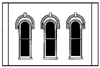 Design Preservation Models 90102 O Scale Modular Walls -- Arched Window Walls pkg(2)
