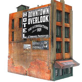 Downtown Deco 1068 HO Scale Cast-Hydrocal Kit -- Downtown Overlook Hotel