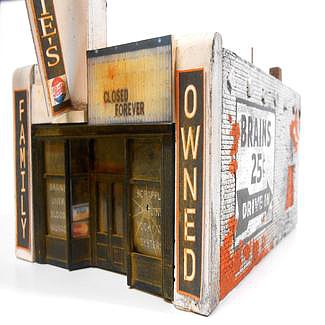 Downtown Deco 1070 HO Scale Von Eerie's Restaurant -- Cast-Hydrocal Kit