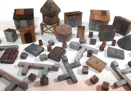 Downtown Deco 1072 HO Scale Rooftop Details Set -- Unpainted Castings