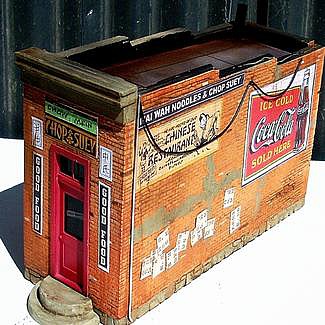 Downtown Deco 55 O Scale Chop Suey Take Out -- Cast-Hydrocal Kit - 7 x 3"  17.8 x 7.6cm