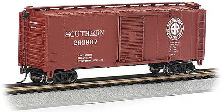 Bachmann 16013 HO Scale Pullman-Standard PS-1 40' Steel Boxcar - Ready to Run - Silver Series(R) -- Southern Railway 260907 (Boxcar Red, SR Logo)