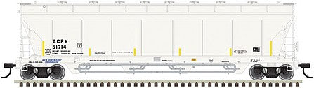 Atlas 20006282 HO Scale Pressureaide Centerflow Hopper - Ready to Run - Master(R) -- Solvay Chemicals 51714 (white, black)