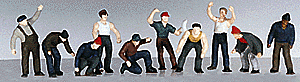 Preiser 1010053 HO Scale Figure Set -- Dock Crew - Set of 10