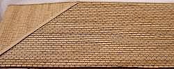 GCLaser 11132 HO Scale Laser-Cut Roof Shingles 3-Tab - 11-1/2" Long - 84 Square Inch Coverage -- Brown