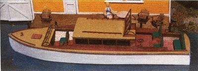 GCLaser 1465 HO Scale 38' Boat -- Laser-Cut Wood Kit - 1-3/8 x 5-1/4 x 1-1/16" 3.5 x 13.3 x 2.7cm