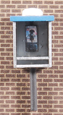 GCLaser 19090 HO Scale Telephone Booth w/Angled Sides 2-Pack -- Laser-Cut Matboard Kit - Each: 3/8 x 5/16 x 1" 1 x .8 x 2.5cm