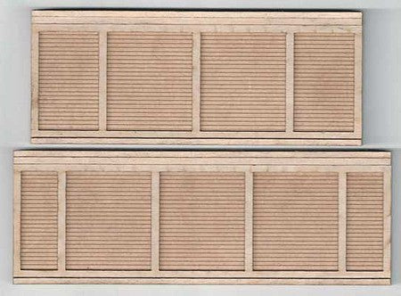 GCLaser 9109 N Scale Concrete Retaining Walls - Laser-Cut Wood Kit -- 1-5-7/8 x 2-3/4 x 1/4" pkg(2)