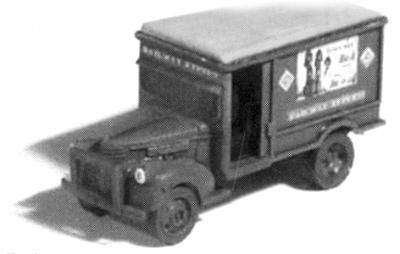 GHQ 56015 N Scale American Truck - (Unpainted Metal Kit) -- 1940's Railway Express Agency Van