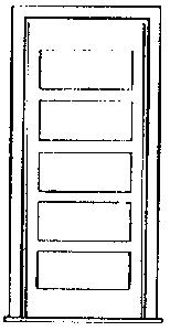 Grandt Line 3602 O Scale 30" 5-Panel Door -- With Frame