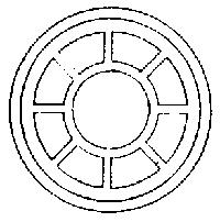 Grandt Line 3716 O Scale Round Windows for Masonry Buildings -- Four-Pane, 42" Diameter