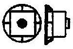 Grandt Line 5093 HO Scale Nut-Bolt-Washer (Plastic) -- 2-1/4" Nut w/5-1/2" Malleable Iron Washer pkg(100)