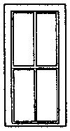Grandt Line 5195 HO Scale Windows -- Rio Grande Southern Style for Depot (Ophir) Scale 36 x 82" 4-Pane