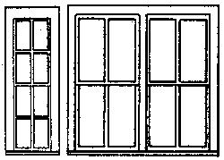 Grandt Line 5196 HO Scale Windows -- Rio Grande Southern Ophir Station 8 Pane 24 x 82" & 72 x 82" pkg(4)