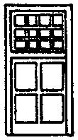 Grandt Line 5221 HO Scale Windows -- Double, 8-Pane, Scale 63 x 69" 160 x 175cm pkg(4)