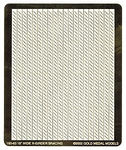 Gold Medal Models 16063 N Scale Bracing for Steel Girders -- X-Shaped 18" Wide Over 1000 Scale Feet