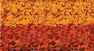 Heki Mini Forest 1558 All Scale Foliage Pad - 11 x 5-1/2" 27.9 x 14cm -- Autumn Glory