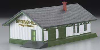 Imex 6132 HO Scale Freight Station - Assembled - Perma-Scene(TM)