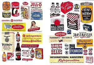 JL Innovative Design 182 HO Scale Consumer Product Posters -- 1940s & 1950s Household