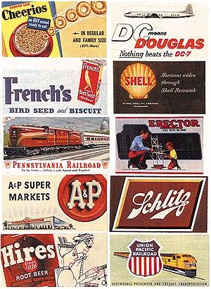 JL Innovative Design 227 N Scale Billboard Signs -- 1940s-1950s Consumer Signs