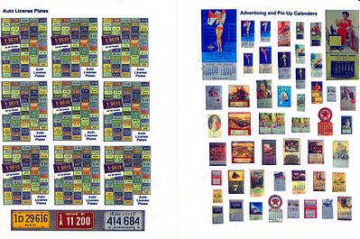 JL Innovative Design 249 HO Scale 1940s-1950s Vintage Auto License Plates & Calendars pkg(49)