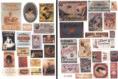 JL Innovative Design 265 HO Scale Turn of the Century Series III Signs 1890s-1920s -- 39 Signs