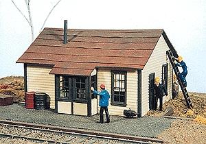 JL Innovative Design 271 HO Scale McDougall Telegraph Office -- 3-1/4 x 2-7/8 x 2-1/8"  8.1 x 2.7 x 5.3cm