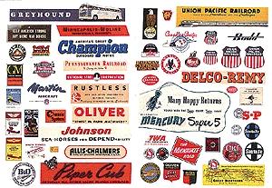 JL Innovative Design 283 HO Scale Planes/Trains/Industrial Posters & Signs -- 1940s-1950s