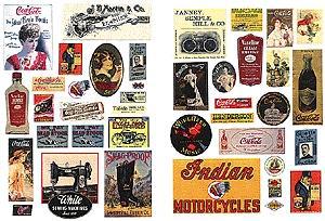 JL Innovative Design 285 HO Scale Posters/signs "Turn of the century" 1890's - 1920's -- pkg(40)