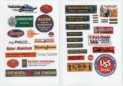 JL Innovative Design 292 HO Scale 1940s-50s Industrial Signs