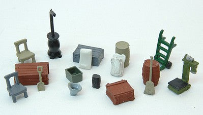 JL Innovative Design 334 HO Scale Country Store Detail Set -- Unpainted Metal Castings