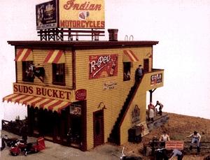 JL Innovative Design 361 HO Scale Suds Bucket Biker Bar -- Kit - 5-3/4 x 3-1/2"  14.6 x 8.9cm