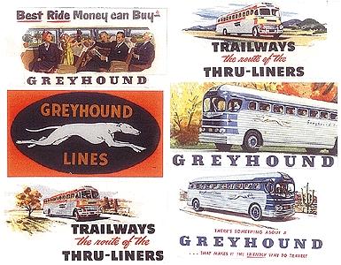 JL Innovative Design 374 HO Scale Billboard Signs -- Vintage Bus Billboard Signs 1950s pkg(6)