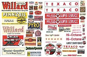 JL Innovative Design 384 HO Scale Signs - Gas Stations 1930s-60s