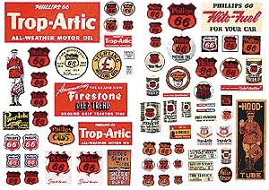 JL Innovative Design 487 HO Scale Vintage Signs/Posters -- Phillips 66 1930s-50s