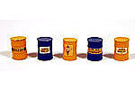 JL Innovative Design 558 HO Scale Custom Oil Barrel pkg(5) -- Sunoco (blue, yellow)
