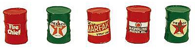 JL Innovative Design 562 HO Scale Custom Oil Barrel pkg(5) -- Texaco (red, green)