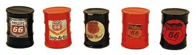 JL Innovative Design 567 HO Scale Custom Oil Barrel pkg(5) -- Phillips 66 (orange, black)