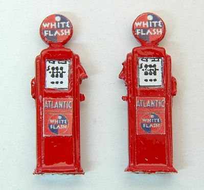 JL Innovative Design 583 HO Scale Deluxe Custom Gas Pumps - Painted -- Atlantic pkg(2)