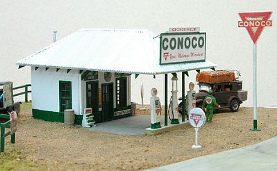 JL Innovative Design 651 HO Scale George Helm Conoco -- Kit - 2-3/4 x 4-3/4"  7 x 12.1cm