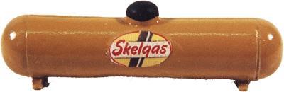JL Innovative Design 731 HO Scale Custom Large Propane Tank -- Skelgas (Mustard Yellow)