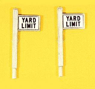 JL Innovative Design 848 HO Scale Custom Railroad Right-of-Way Signs -- Yard Limit pkg(2)