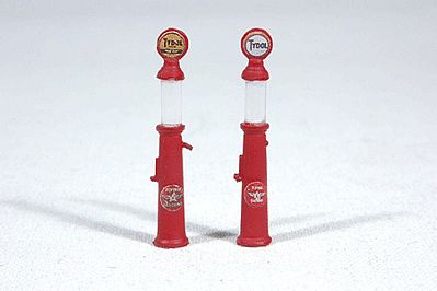 JL Innovative Design 939 HO Scale Custom Gravity-Feed Gas Pump -- Flying A pkg(2)