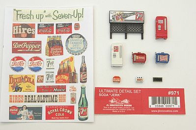JL Innovative Design 971 HO Scale Decorated Ultimate Detail Set -- Soda Jerk