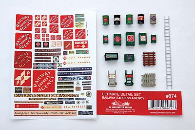 JL Innovative Design 974 HO Scale Railway Express Agency Ultimate Detail Set -- Painted